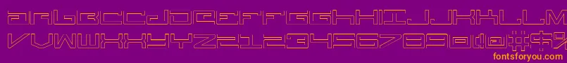 LegionOutline Font – Orange Fonts on Purple Background