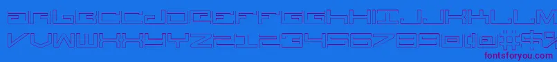 LegionOutline Font – Purple Fonts on Blue Background