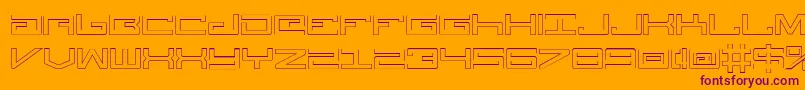 LegionOutline Font – Purple Fonts on Orange Background