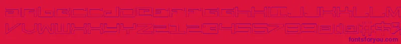 フォントLegionOutline – 赤い背景に紫のフォント