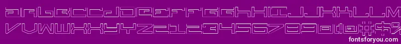 LegionOutline Font – White Fonts on Purple Background