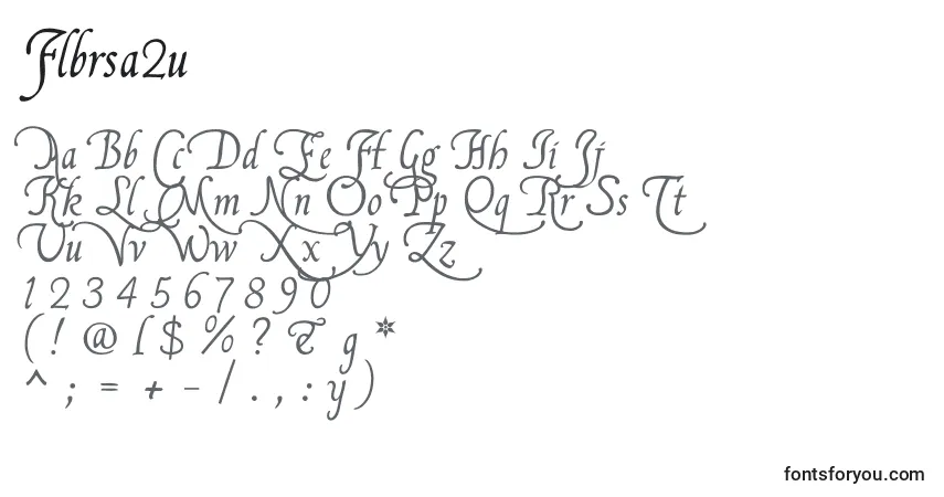 Schriftart Flbrsa2u – Alphabet, Zahlen, spezielle Symbole