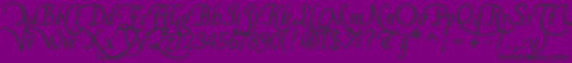 フォントFlbrsa2u – 紫の背景に黒い文字