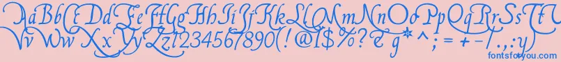 Flbrsa2u Font – Blue Fonts on Pink Background