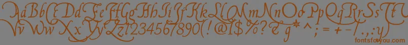 Flbrsa2u Font – Brown Fonts on Gray Background