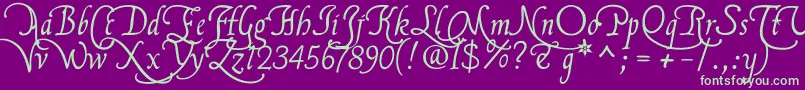 Flbrsa2u Font – Green Fonts on Purple Background