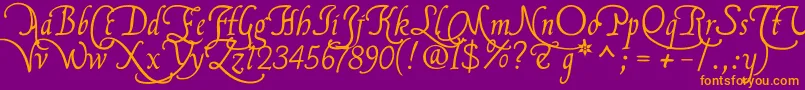 Flbrsa2u Font – Orange Fonts on Purple Background