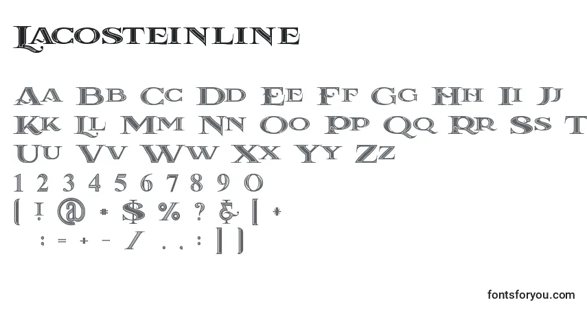 Lacosteinlineフォント–アルファベット、数字、特殊文字