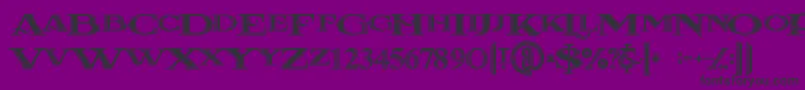 Lacosteinline Font – Black Fonts on Purple Background