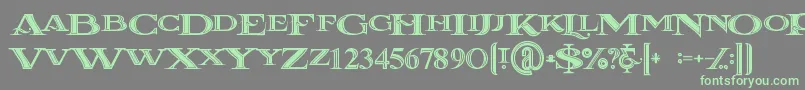 Lacosteinline Font – Green Fonts on Gray Background