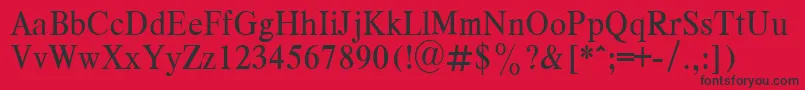 RespectPlain.001.00190n Font – Black Fonts on Red Background