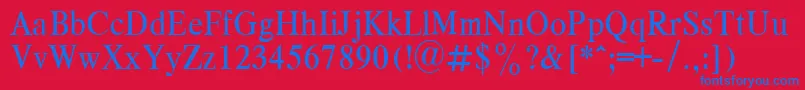 RespectPlain.001.00190n Font – Blue Fonts on Red Background