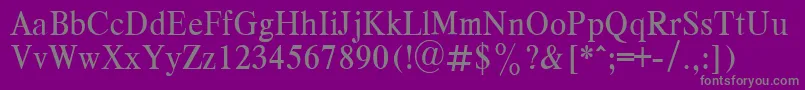 RespectPlain.001.00190n Font – Gray Fonts on Purple Background