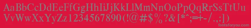 RespectPlain.001.00190n Font – Gray Fonts on Red Background