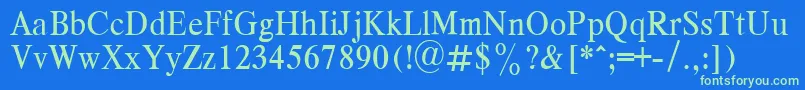 RespectPlain.001.00190n Font – Green Fonts on Blue Background