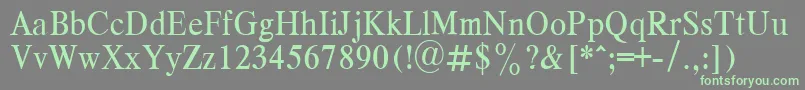 RespectPlain.001.00190n Font – Green Fonts on Gray Background