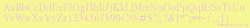 RespectPlain.001.00190n Font – Pink Fonts on Yellow Background