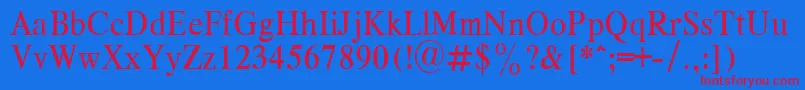 RespectPlain.001.00190n Font – Red Fonts on Blue Background