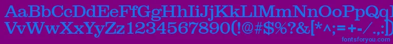 ClarendonRegular Font – Blue Fonts on Purple Background