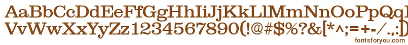 ClarendonRegular-fontti – ruskeat fontit valkoisella taustalla