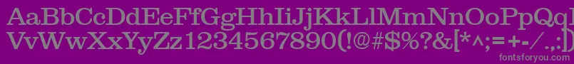 ClarendonRegular Font – Gray Fonts on Purple Background