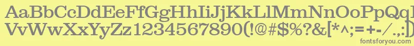 ClarendonRegular Font – Gray Fonts on Yellow Background