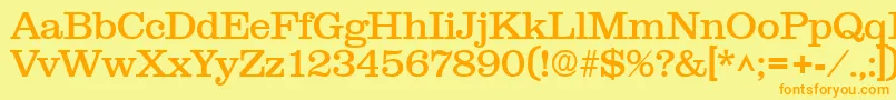 ClarendonRegular Font – Orange Fonts on Yellow Background