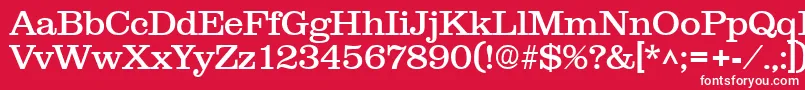 ClarendonRegular Font – White Fonts on Red Background