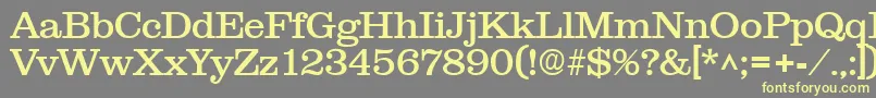 ClarendonRegular Font – Yellow Fonts on Gray Background