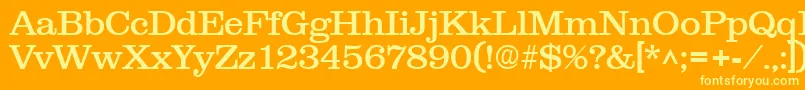 ClarendonRegular Font – Yellow Fonts on Orange Background