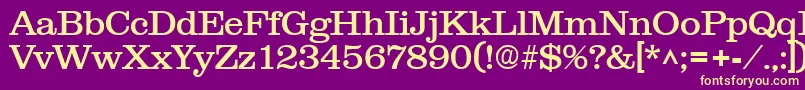 ClarendonRegular Font – Yellow Fonts on Purple Background