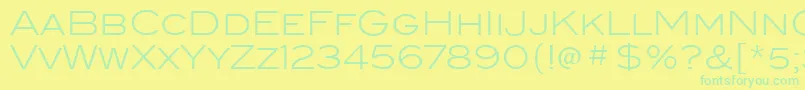 BlairitcTtLight Font – Green Fonts on Yellow Background