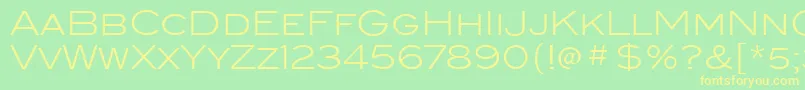BlairitcTtLight Font – Yellow Fonts on Green Background