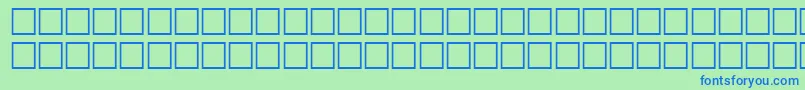 EpicRegular-Schriftart – Blaue Schriften auf grünem Hintergrund