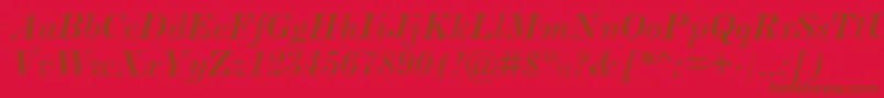 ScotchromanmtstdItalic Font – Brown Fonts on Red Background