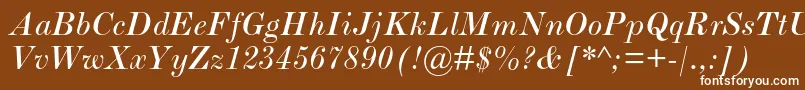 ScotchromanmtstdItalic Font – White Fonts on Brown Background