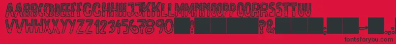 Police JmhEscamasBlackTop – polices noires sur fond rouge