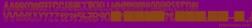 JmhEscamasBlackTopフォントについての詳細 フォントJmhEscamasBlackTop – 紫色の背景に茶色のフォント