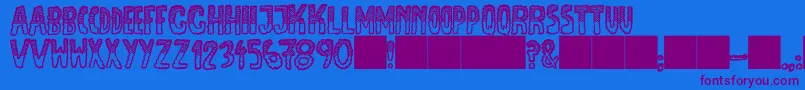 JmhEscamasBlackTop Font – Purple Fonts on Blue Background