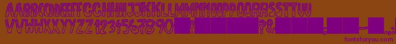 JmhEscamasBlackTop Font – Purple Fonts on Brown Background