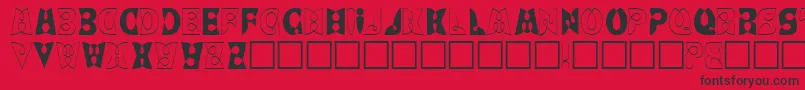 LaytonRegular Font – Black Fonts on Red Background