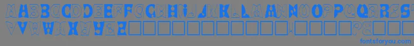 LaytonRegular Font – Blue Fonts on Gray Background