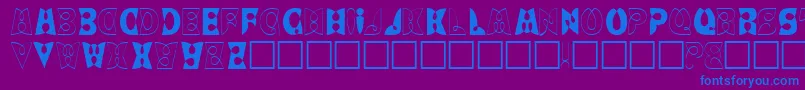 LaytonRegular Font – Blue Fonts on Purple Background