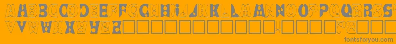 LaytonRegular-Schriftart – Graue Schriften auf orangefarbenem Hintergrund