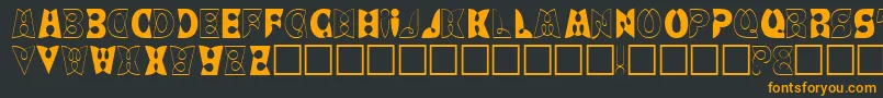 LaytonRegular Font – Orange Fonts on Black Background