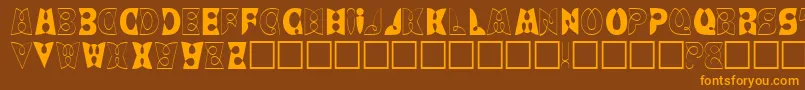 LaytonRegular Font – Orange Fonts on Brown Background