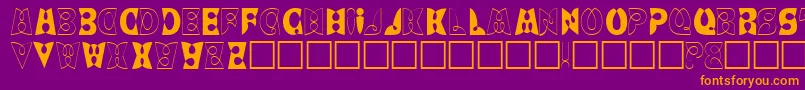 LaytonRegular Font – Orange Fonts on Purple Background