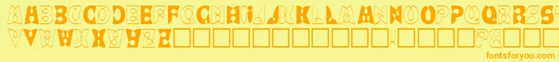 LaytonRegular Font – Orange Fonts on Yellow Background