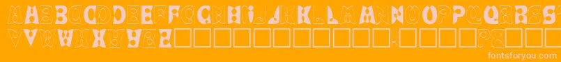 LaytonRegular Font – Pink Fonts on Orange Background