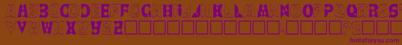 LaytonRegular Font – Purple Fonts on Brown Background